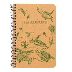 DECOMPOSITION BOOK 4X6 SPIRAL SEA TURTLES