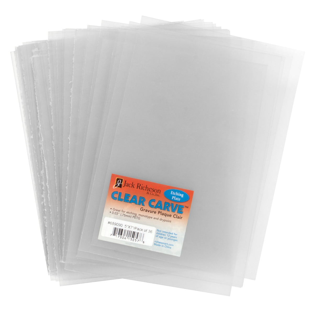 CLEAR CARVE ETCHING PLATE 3-PACK 5X7