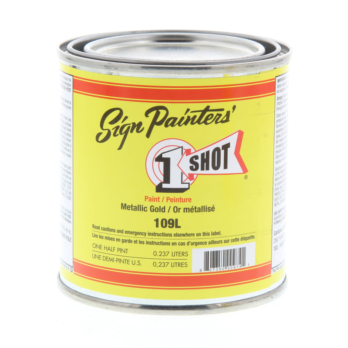 1 SHOT LETTERING ENAMEL METALLIC GOLD 8oz