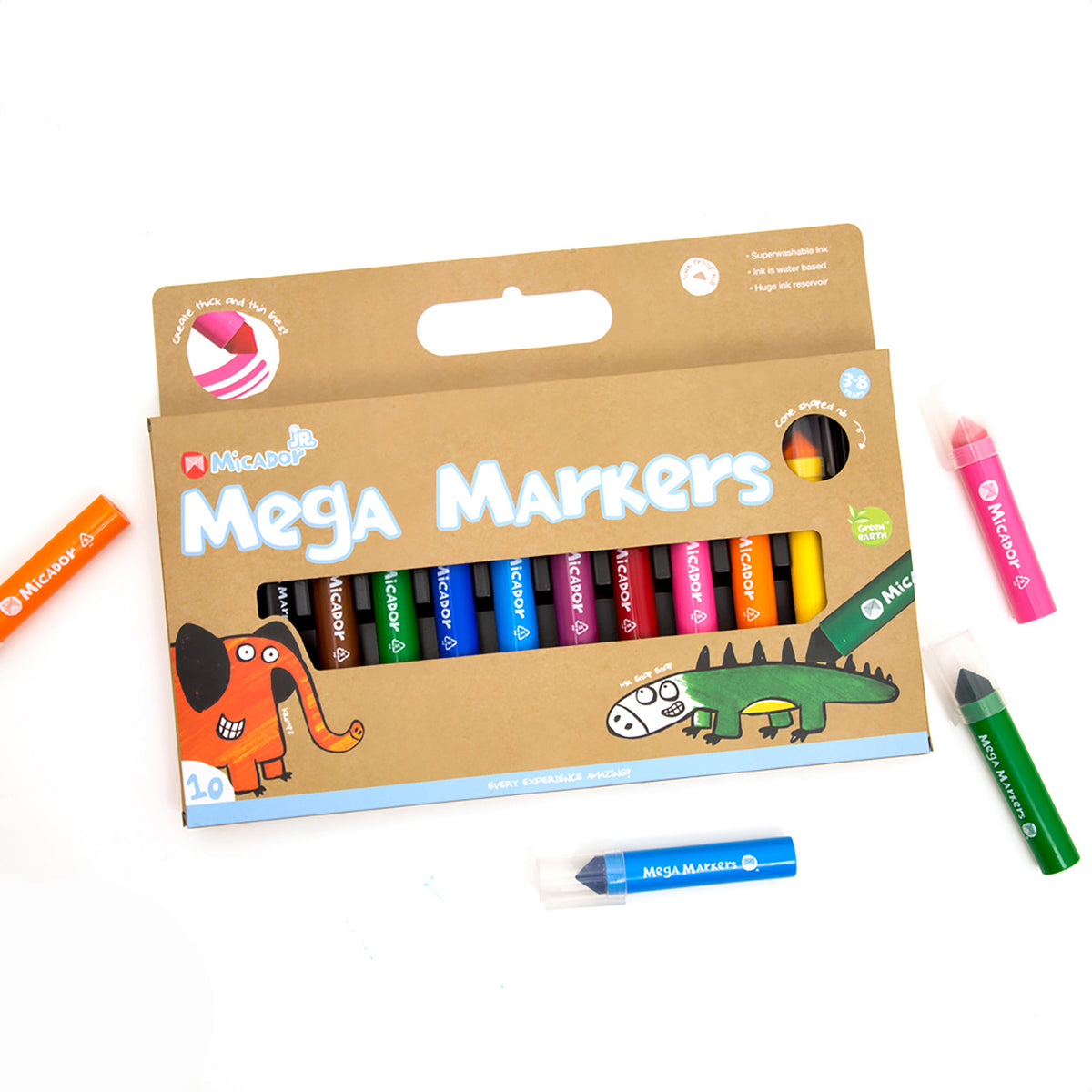 JR. MEGA MARKERS 10PK