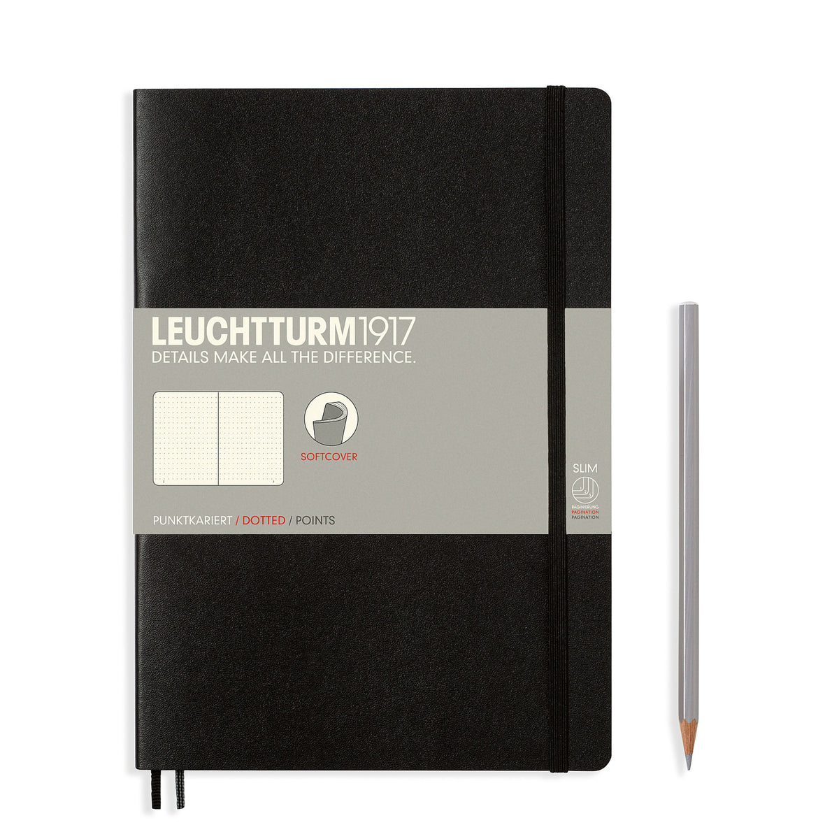 SOFTCOVER B5 NOTEBOOK DOTTED BLACK