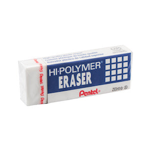 HI-POLYMER BLOCK ERASER LARGE WHITE