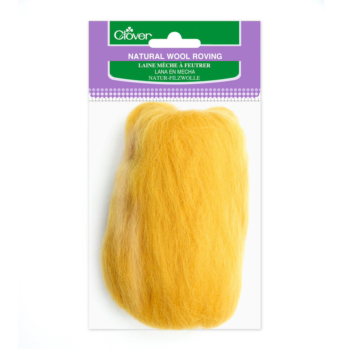 NATURAL WOOL ROVINGS GOLD