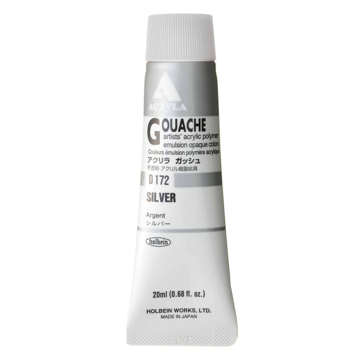 ACRYLA GOUACHE 20ML SILVER