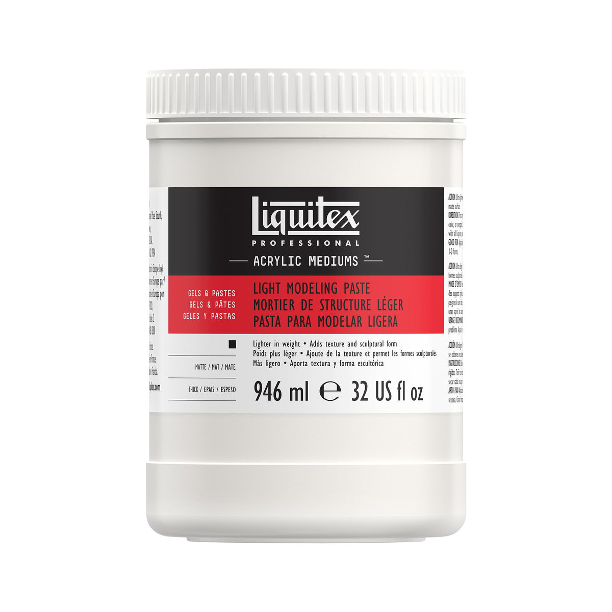 LIQUITEX LIGHT MODELING PASTE 32oz