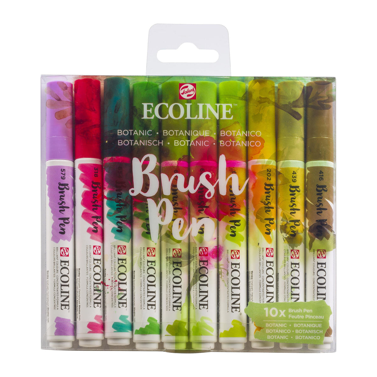 ECOLINE WATERCOLOUR BRUSHPEN SET 10 - BOTANIC
