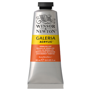 W&N GALERIA ACRYLICS VERMILION HUE 60ml