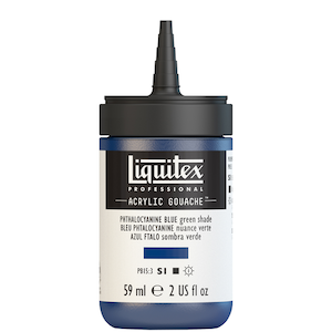 LIQUITEX ACRYLIC GOUACHE 59ml JAR PHTHALOCYANNE BLUE GREEN SHADE