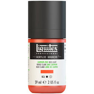LIQUITEX ACRYLIC GOUACHE 59ml JAR CADMIUM-FREE RED LIGHT
