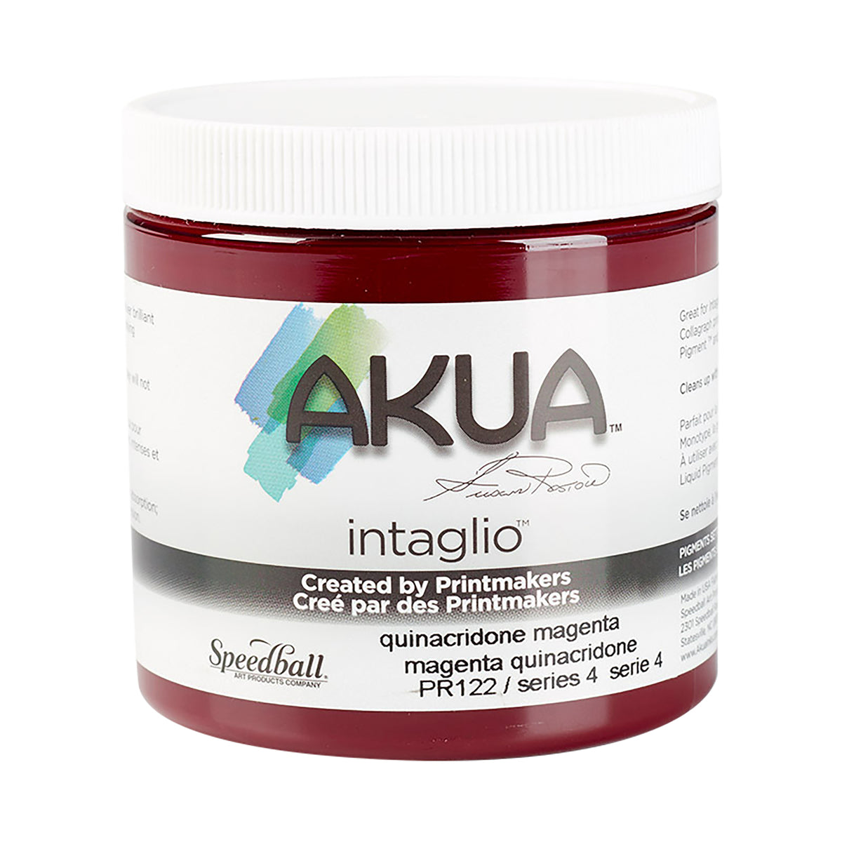 AKUA INTAGLIO INK BONE 8oz QUINACRIDONE MAGENTA