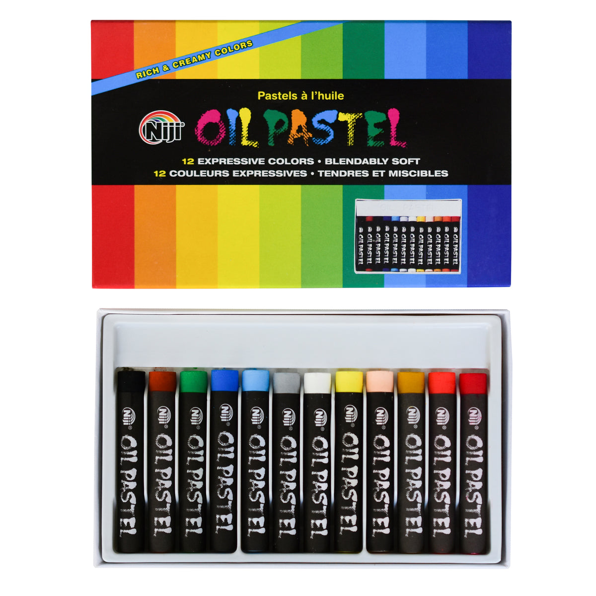 NIJI OIL PASTELS SET/12