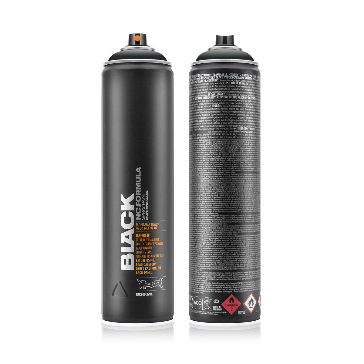 MONTANA BLACK HIGH PRESSURE SPRAY CAN 600ML BLACK