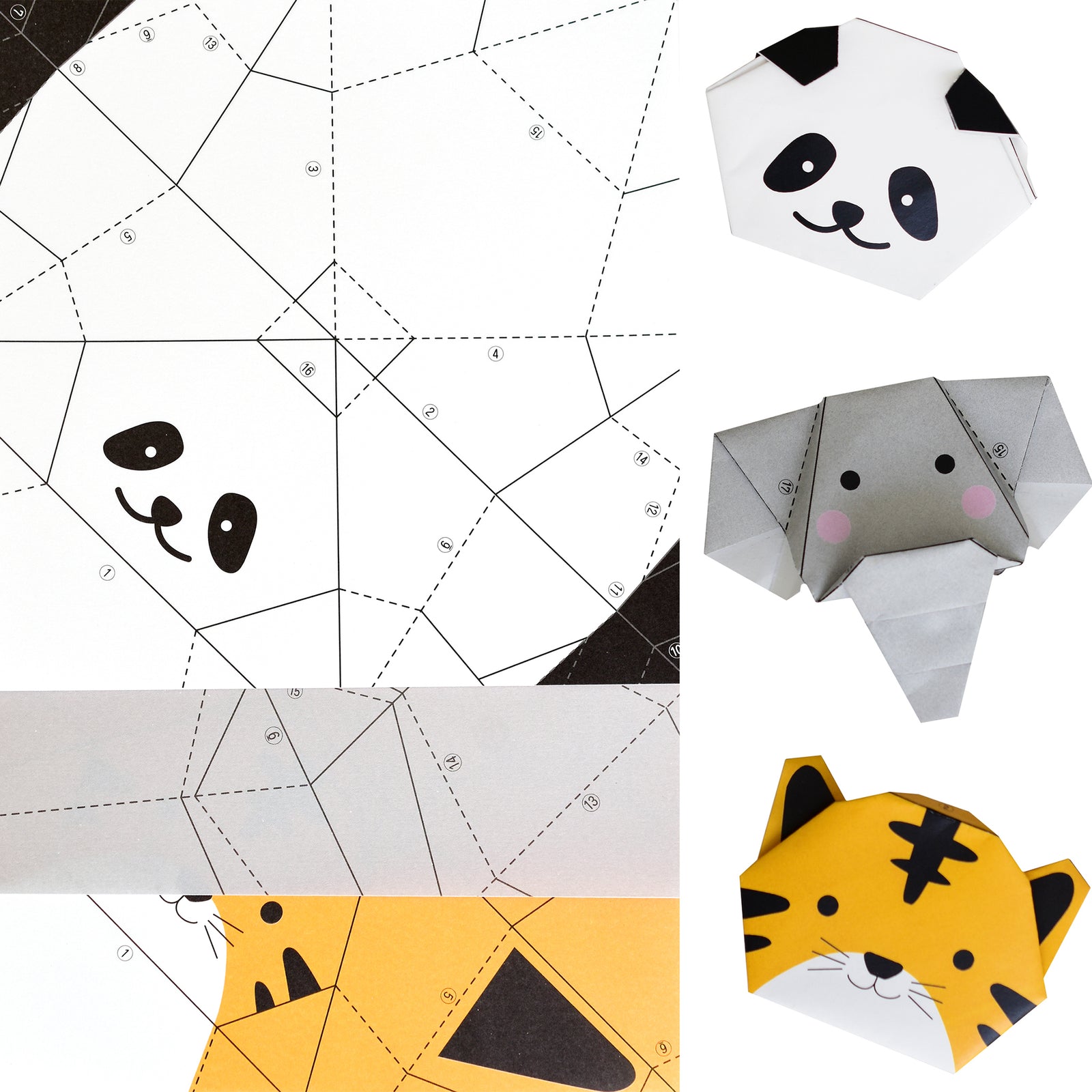 ORIGAMI ZOO FINGER PUPPETS 100-PACK 5 7/8"