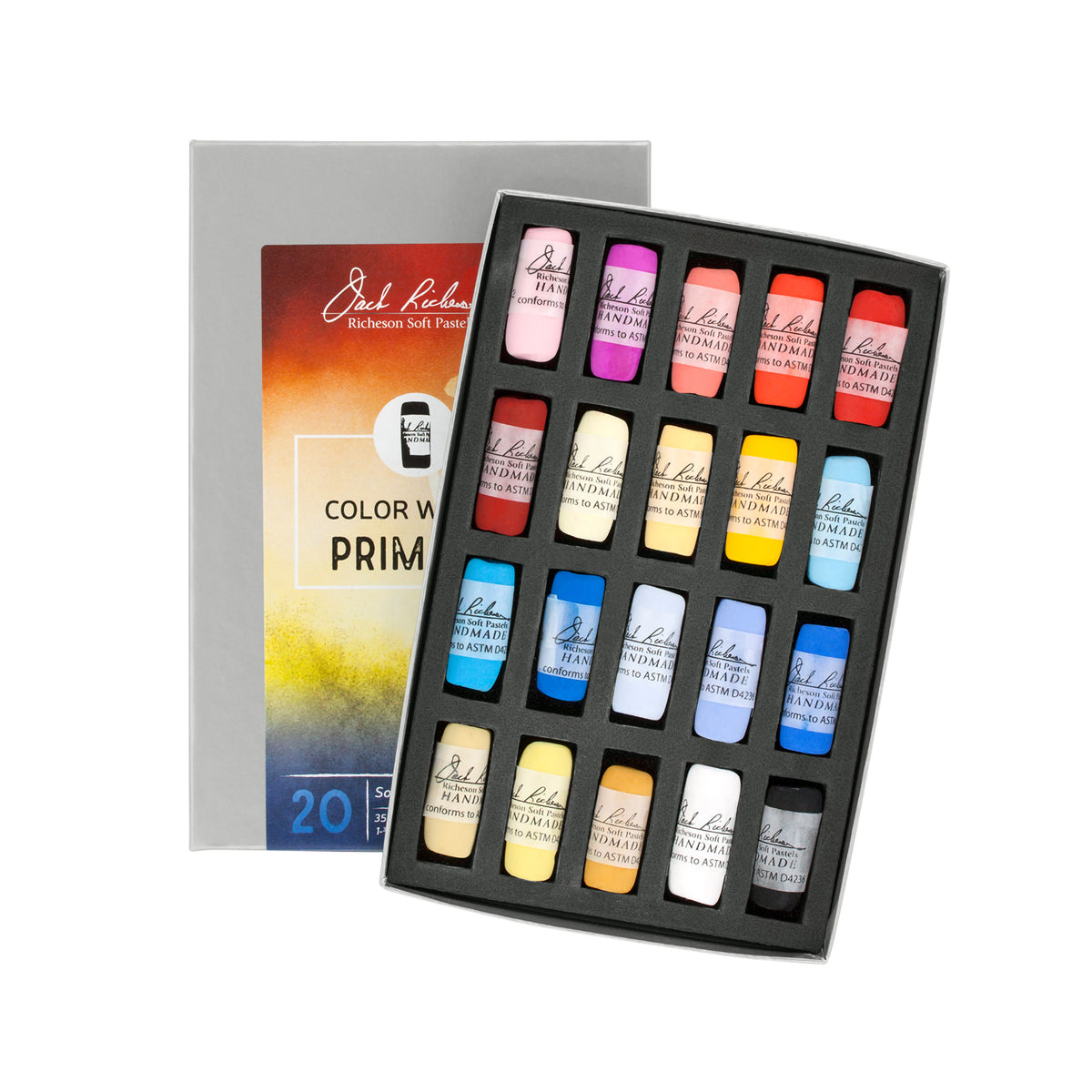 HANDROLLED SOFT PASTEL SET/20 COLOR WHEEL PRIMARY