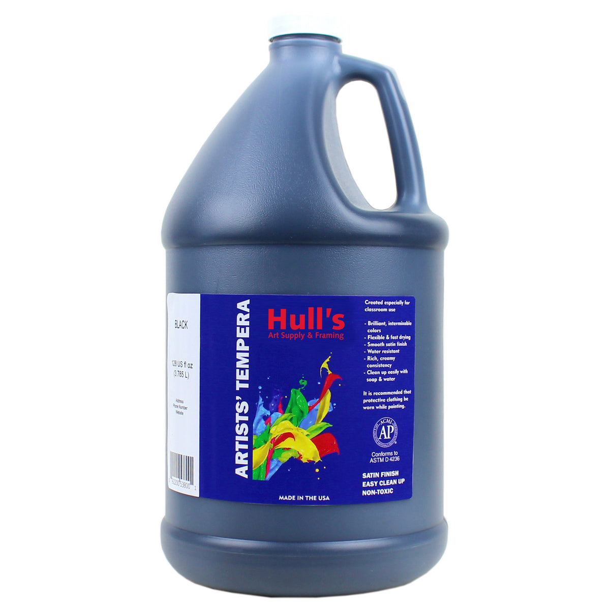 HULLS TEMPERA GALLON BLACK