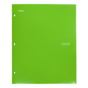 FIVE STAR 2-POCKET PLASTIC FOLDER AND FILE
