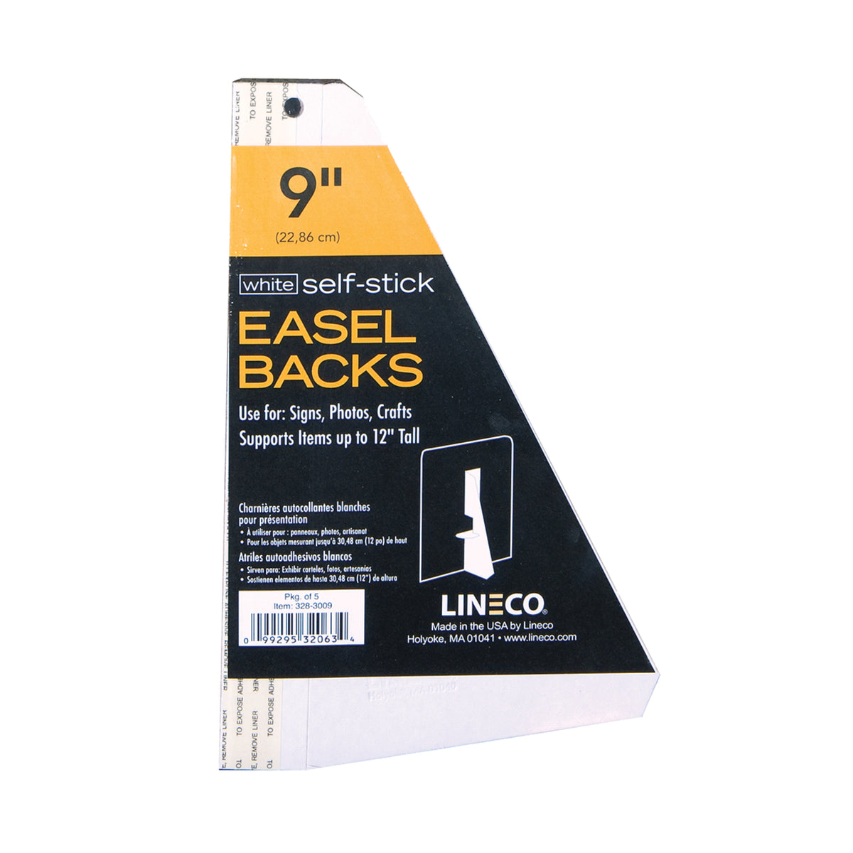 SELF-STICK EASEL BACK 5PK WHITE 9&#39;&#39;