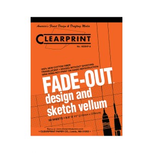 1000H DESIGN VELLUM 8X8 GRID 50-SHEET PAD 8.5X11