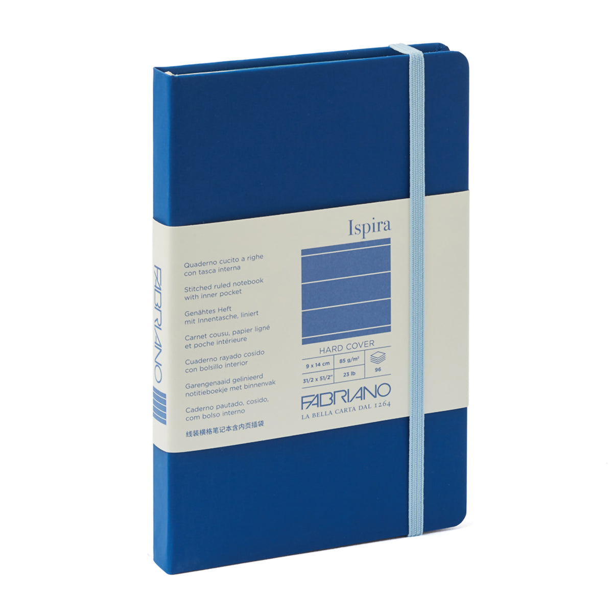 ISPIRA HARDCOVER 3.5&quot;x5.5&quot; LINED BLUE