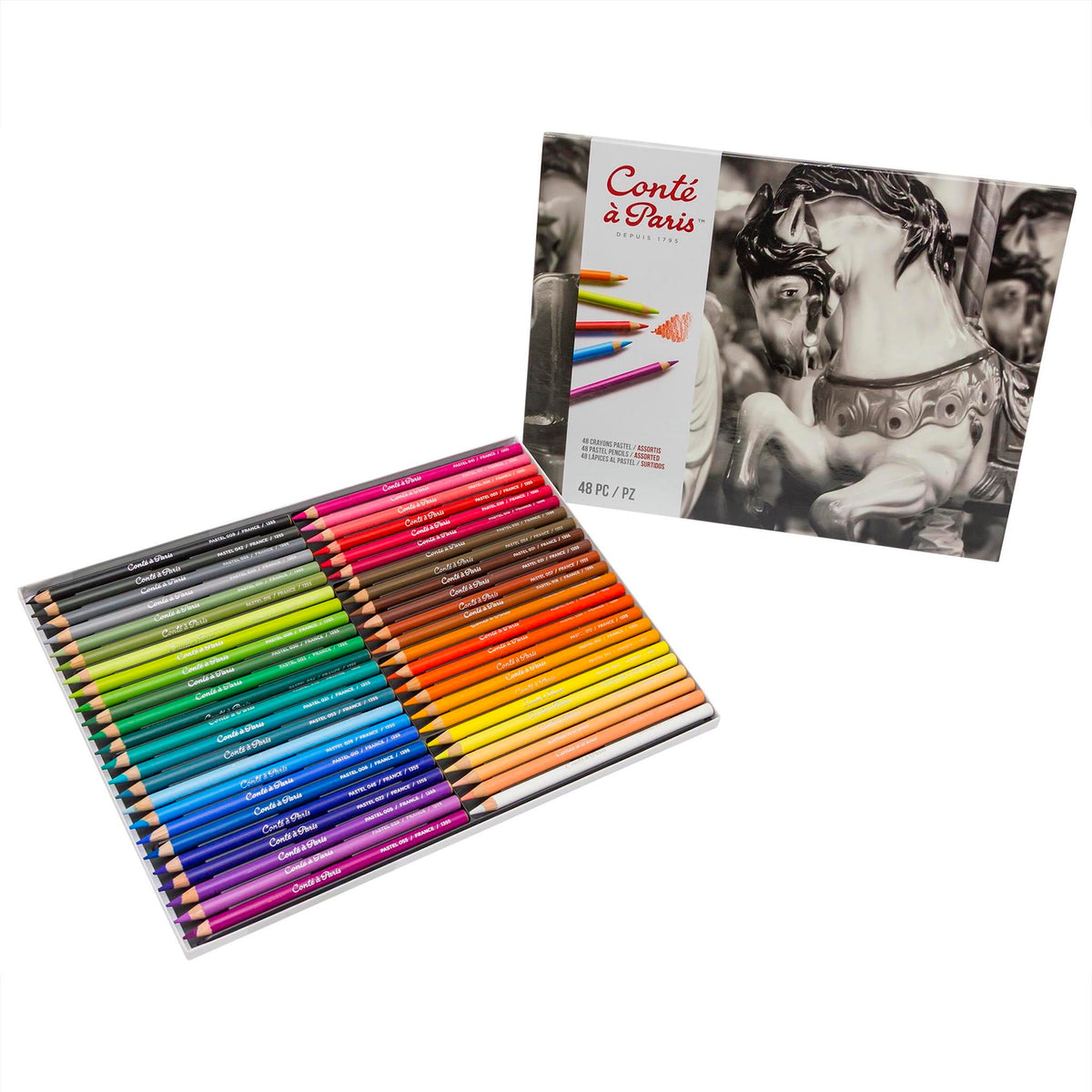 CONTE PASTEL PENCIL BOX SET/48