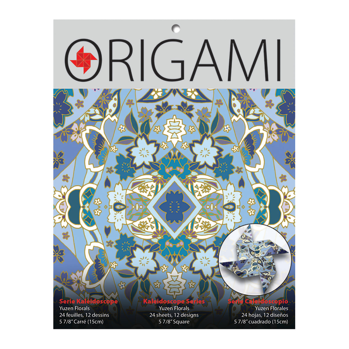 ORIGAMI KALEIDOSCOPE YUZEN FLORALS 24-PACK 5 7/8&quot;
