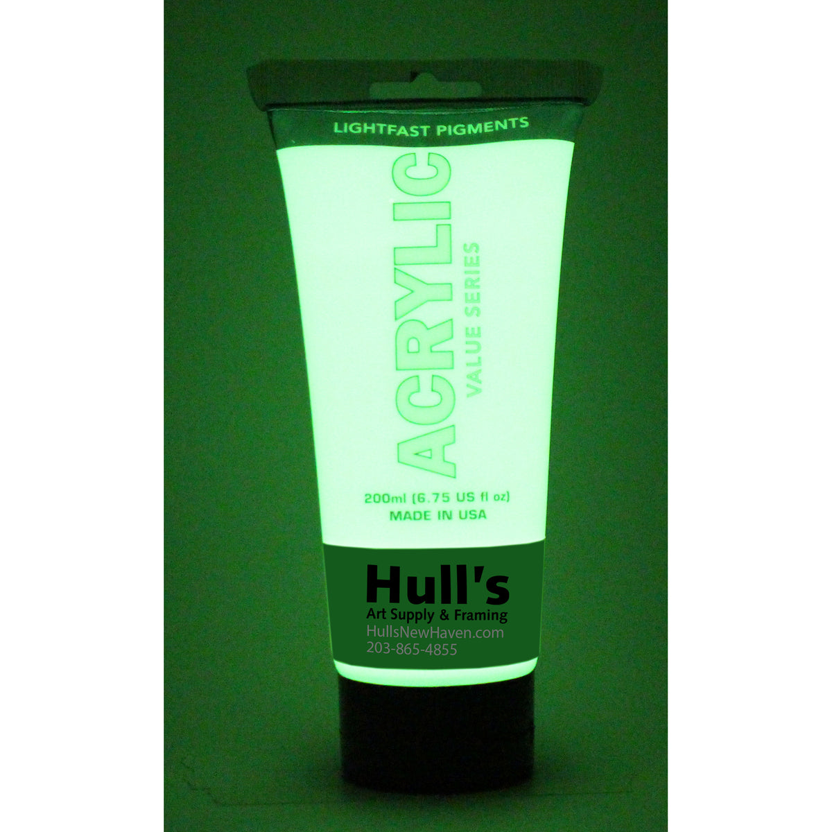 HULLS ACRYLIC 200ml TUBE GLOW IN THE DARK