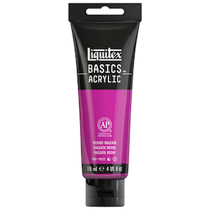BASICS 4oz TUBE MEDIUM MAGENTA