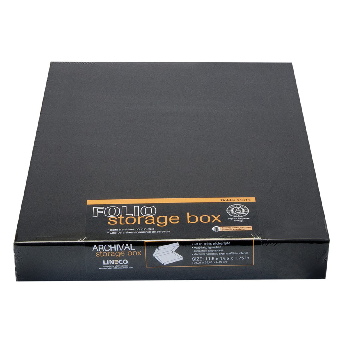 FOLIO STORAGE BOX BLACK 11X14