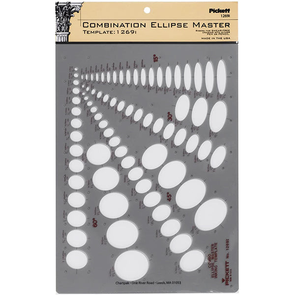 PICKETT TEMPLATE COMBINATION ELLIPSE MASTER