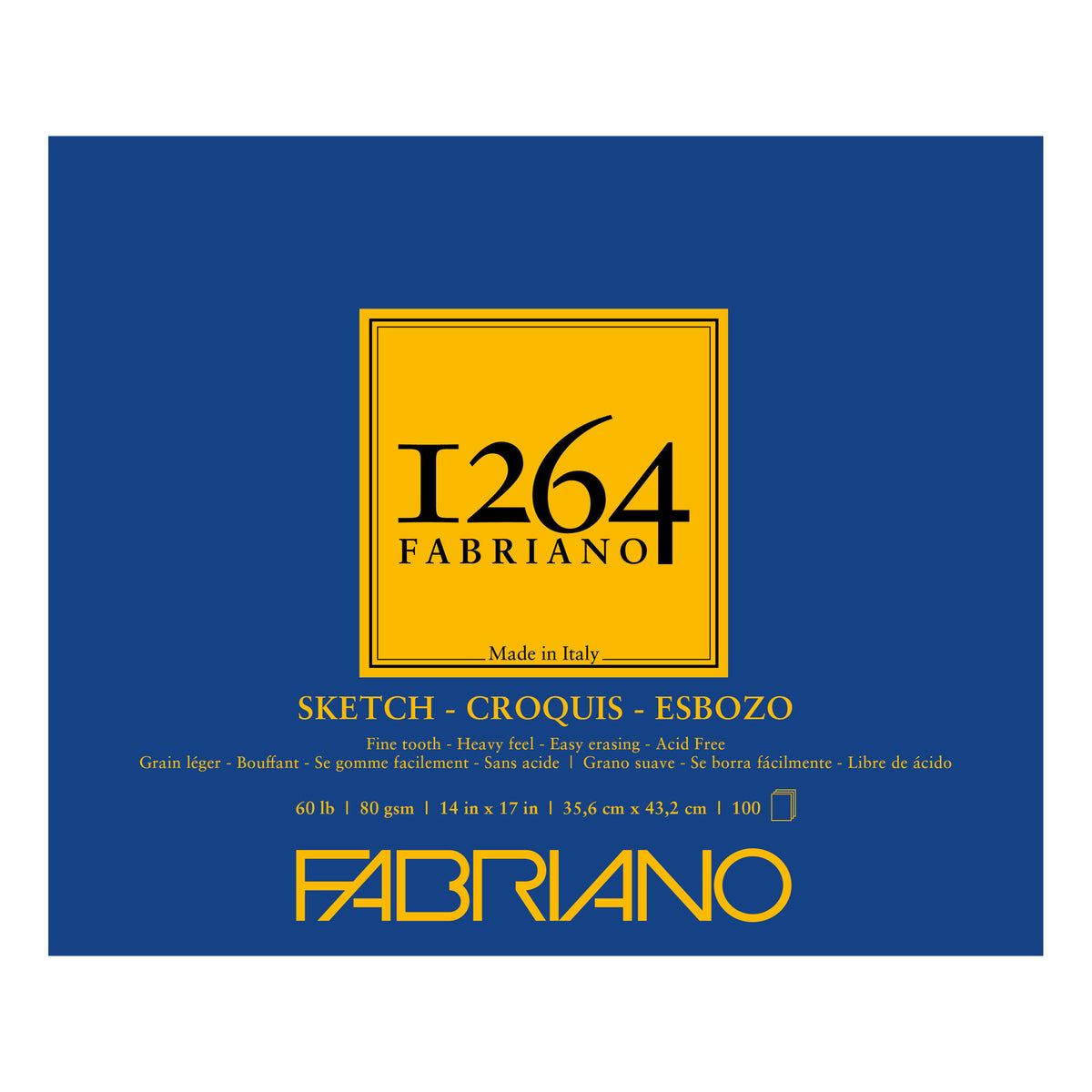FABRIANO 1264 SKETCH PAD 14&quot;X17&quot;