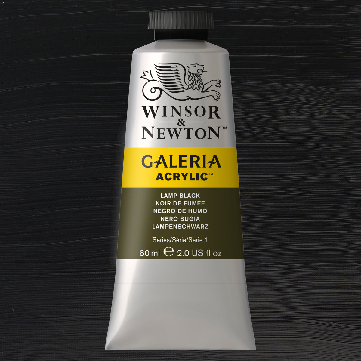 W&amp;N GALERIA ACRYLICS LAMP BLACK 60ml