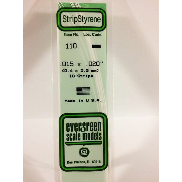 POLYSTYRENE STRIP OPAQUE WHITE .015 X .020 x 14&#39;&#39;