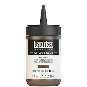 LIQUITEX ACRYLIC GOUACHE 59ml JAR RAW UMBER