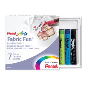 PENTEL FABRIC FUN DYE STICKS SET/7