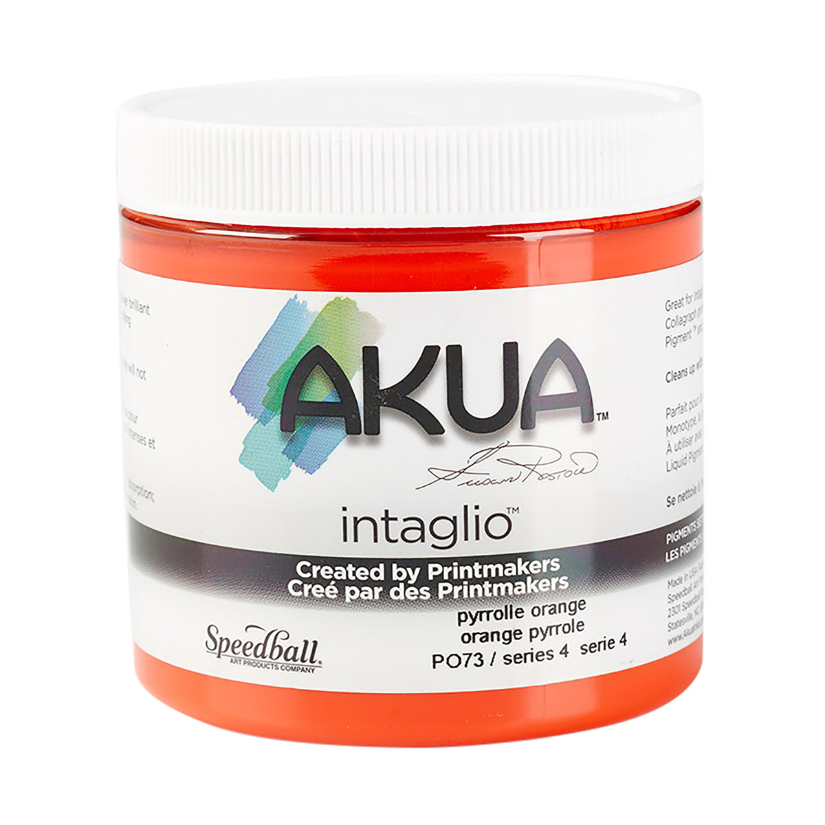 AKUA INTAGLIO INK BONE 8oz PYRROLE ORANGE
