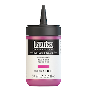 LIQUITEX ACRYLIC GOUACHE 59ml JAR MEDIUM MAGENTA