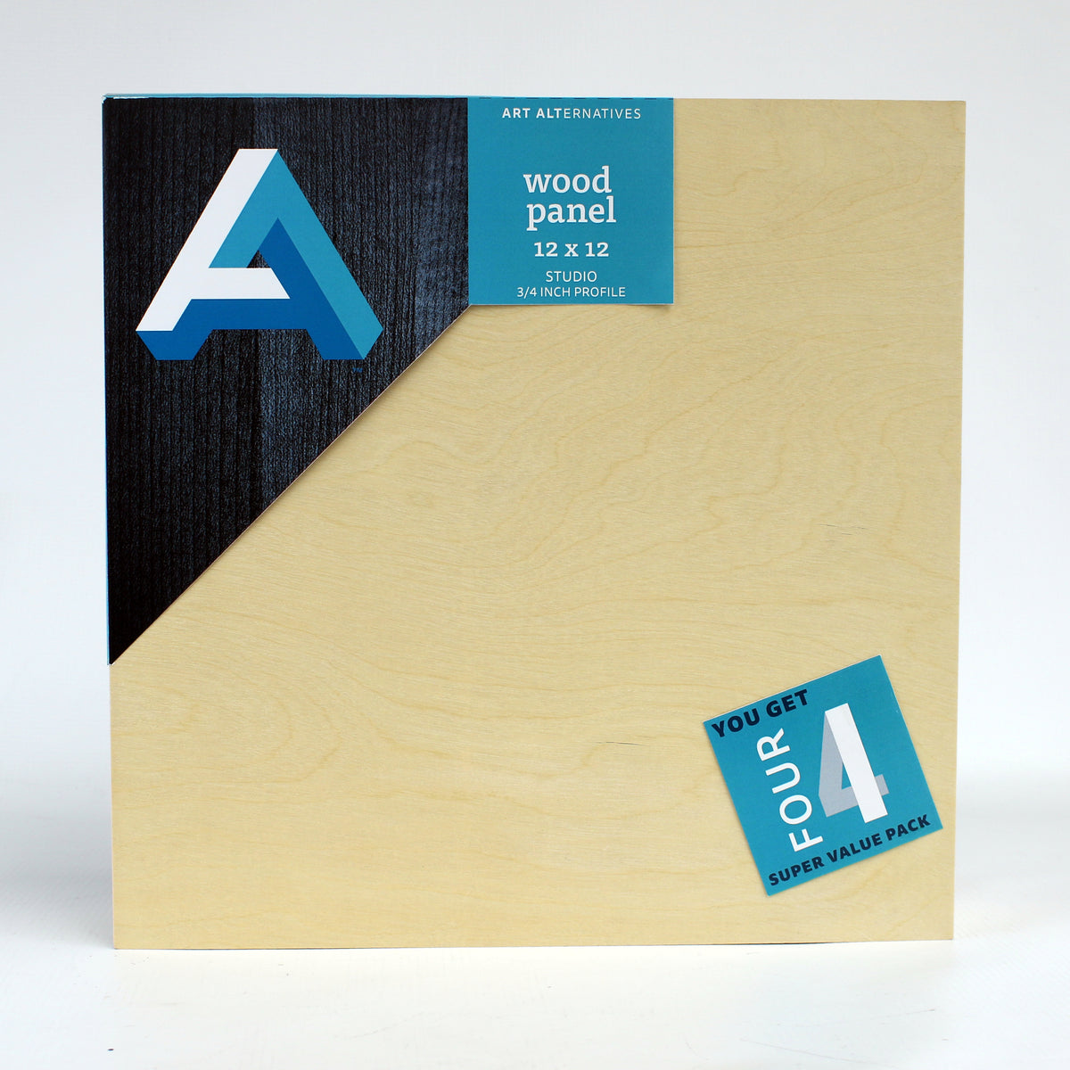WOOD PANEL STUDIO SUPER VALUE 4-PACK 12&quot;x12&quot;