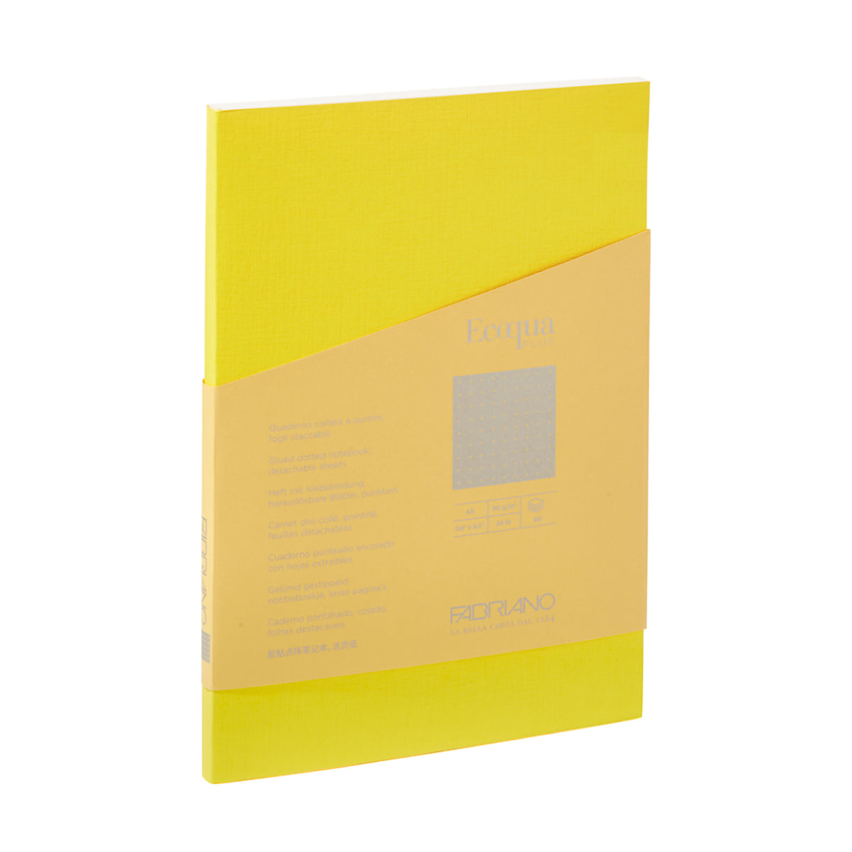 ECOQUA PLUS GLUE-BOUND A5 DOTTED YELLOW