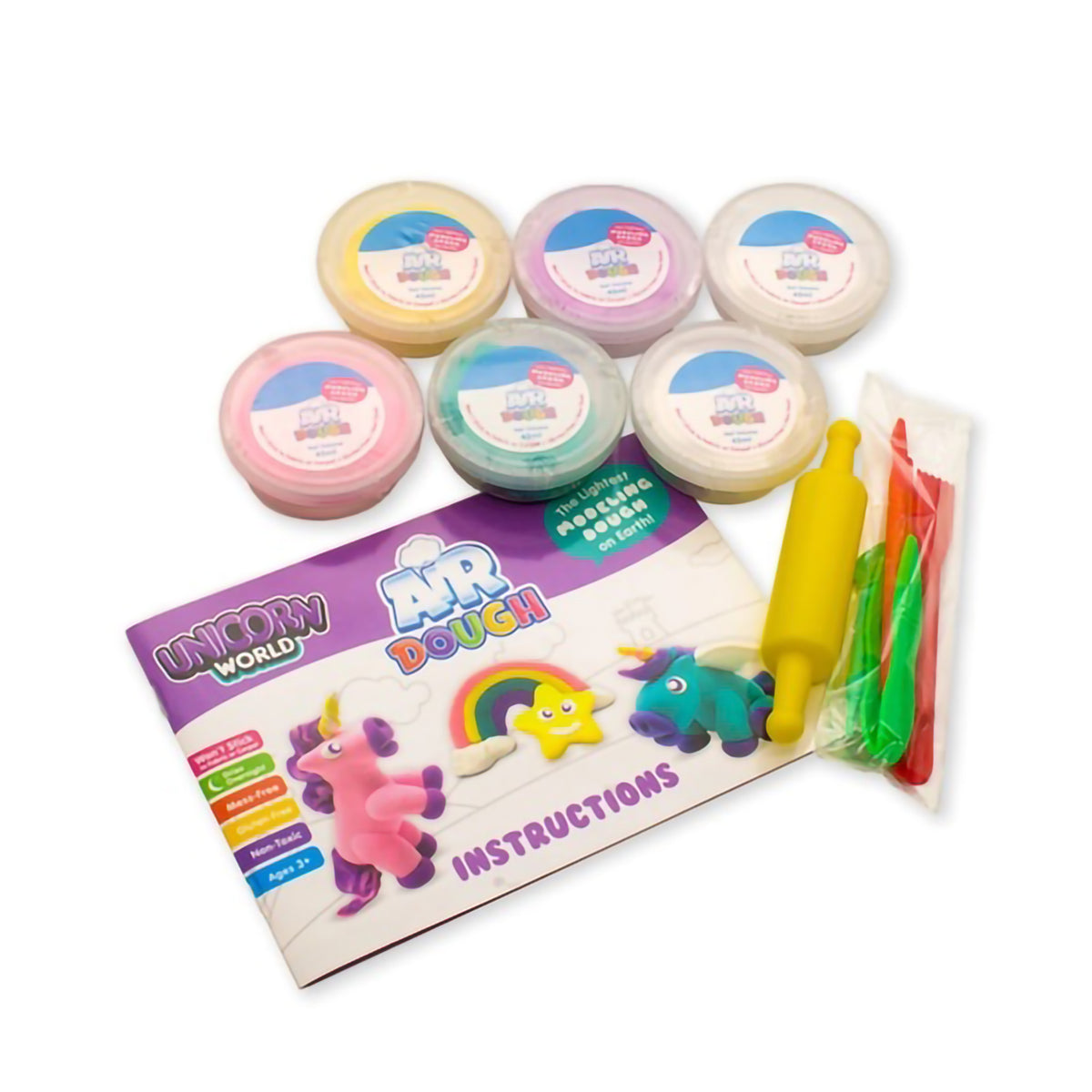 AIR DOUGH LARGE KIT - UNICORN WORLD