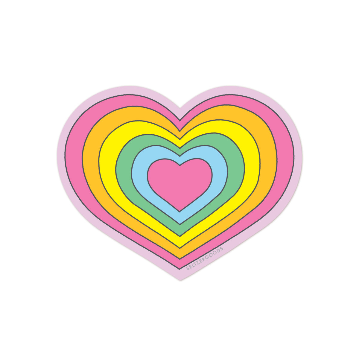 MATTE STICKERS - RAINBOW HEART