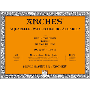 ARCHES BLOCK 140lb ROUGH PRESS 12&#39;&#39;x16&#39;&#39;