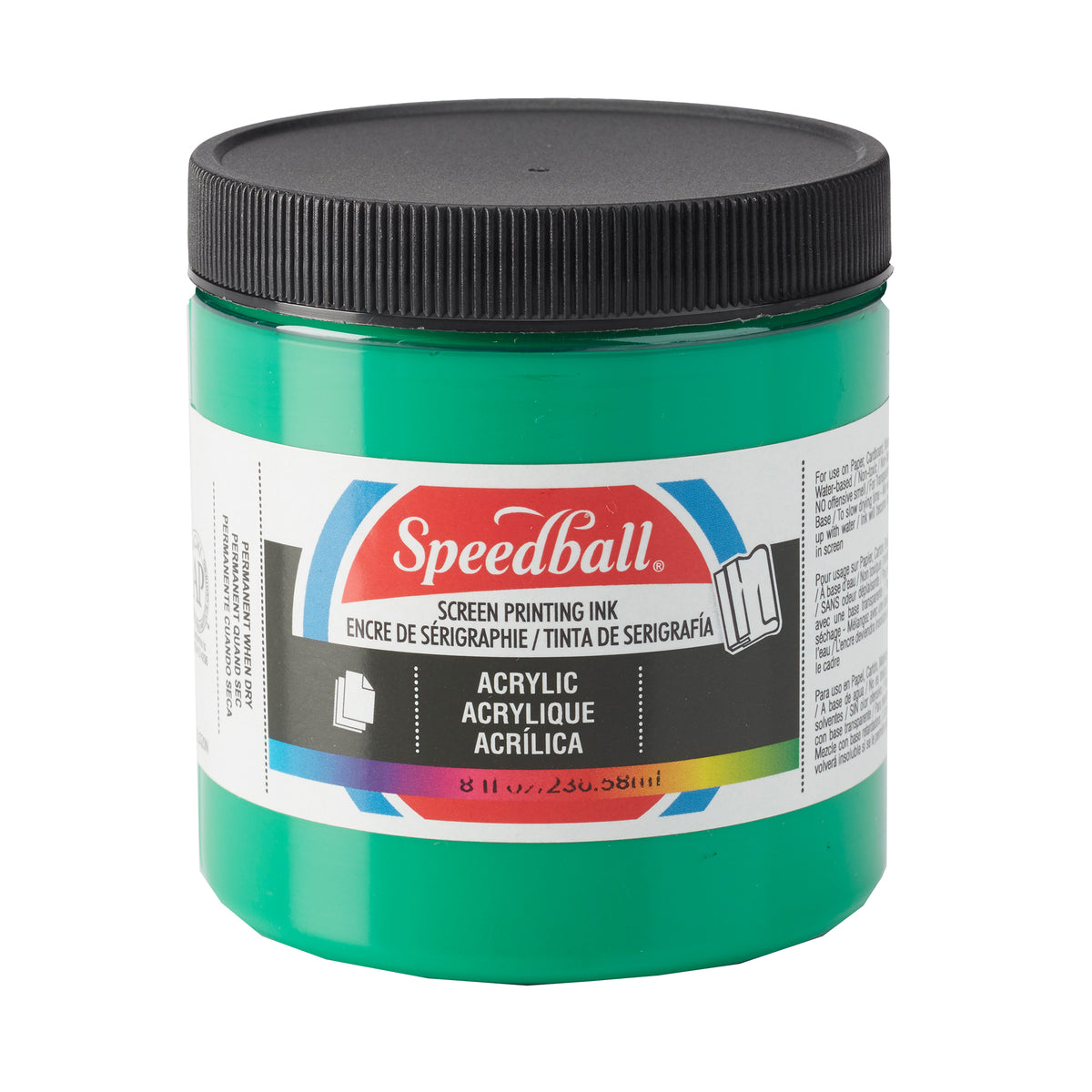 ACRYLIC SCREEN PRINTING INK 8oz EMERALD GREEN