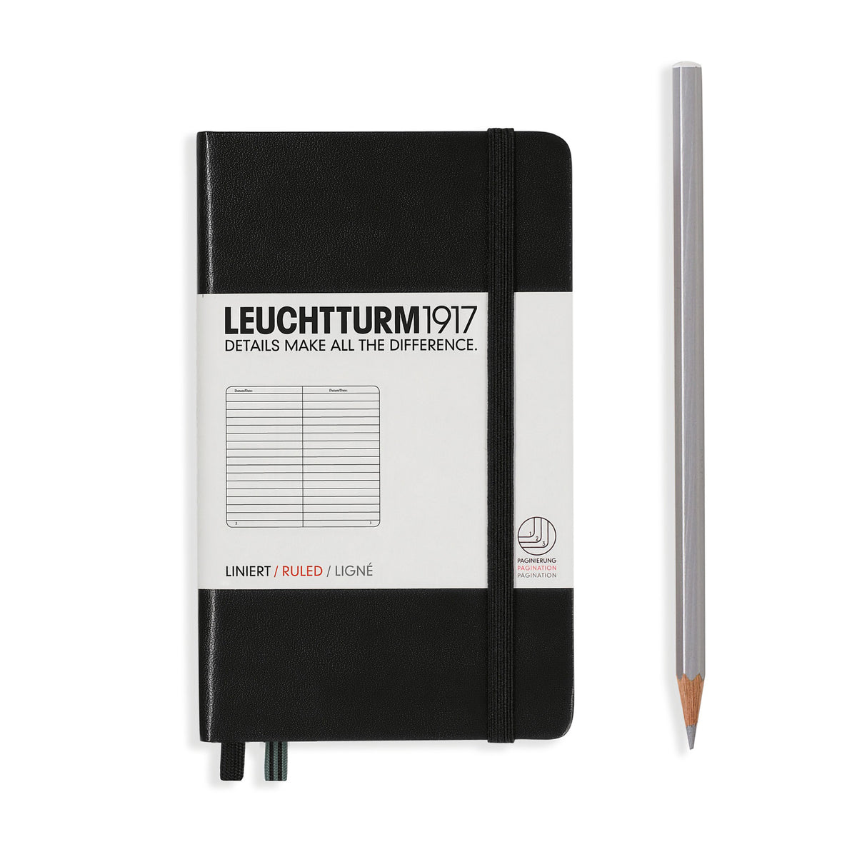 POCKET A6 NOTEBOOK RULED BLACK