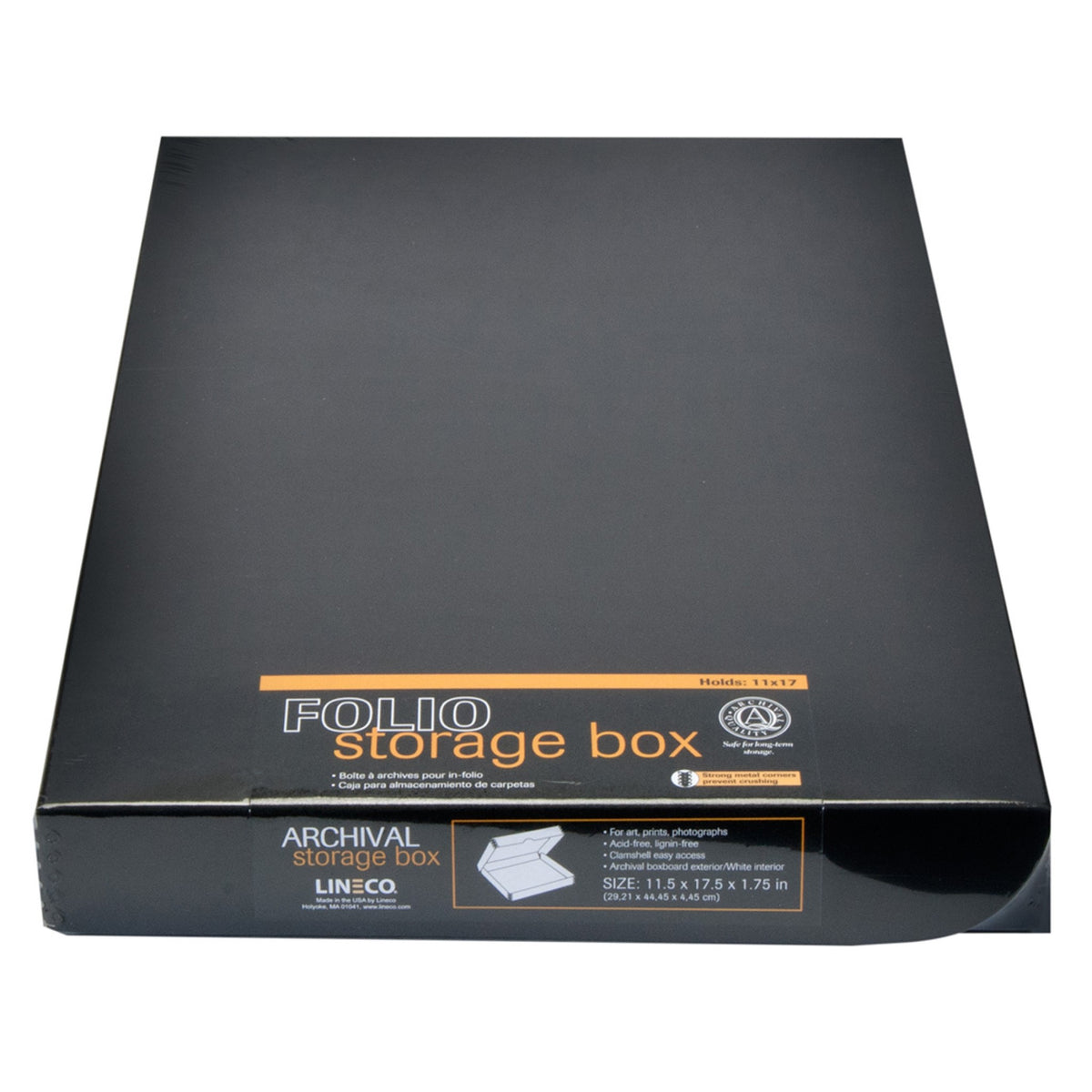FOLIO STORAGE BOX BLACK 11X17