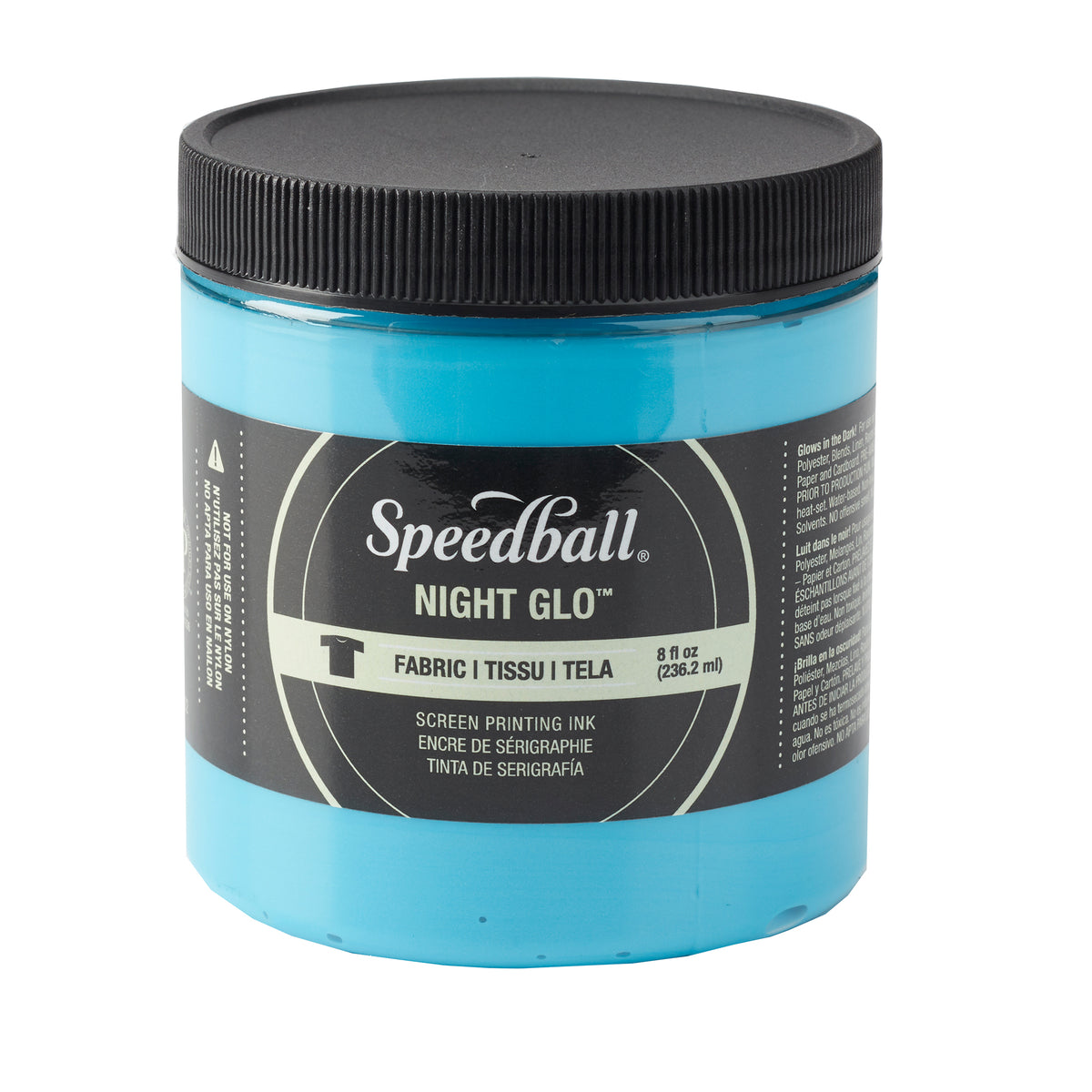 FABRIC SCREEN INK 8oz NIGHT GLO BLUE