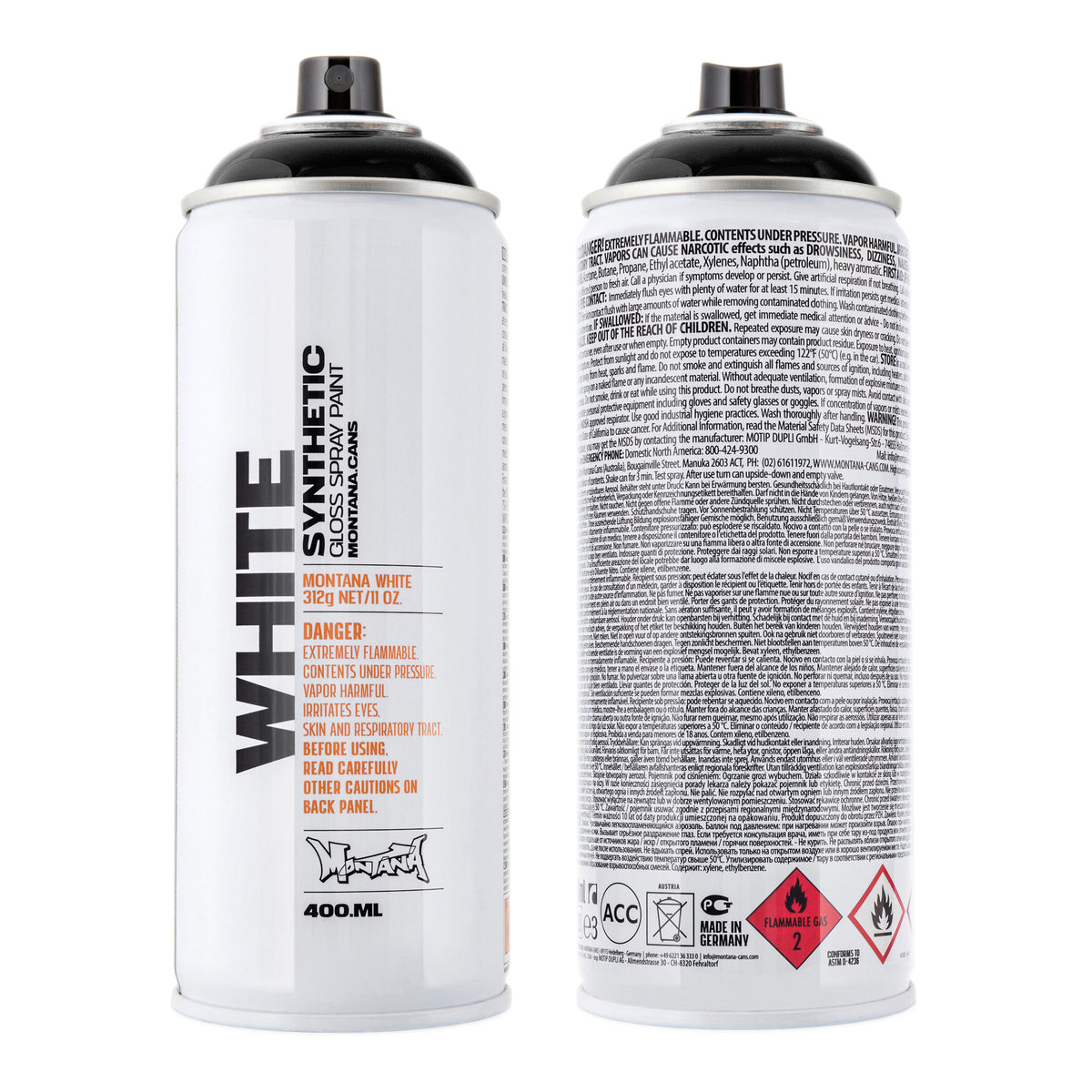 MONTANA WHITE SPRAY CAN BLACK