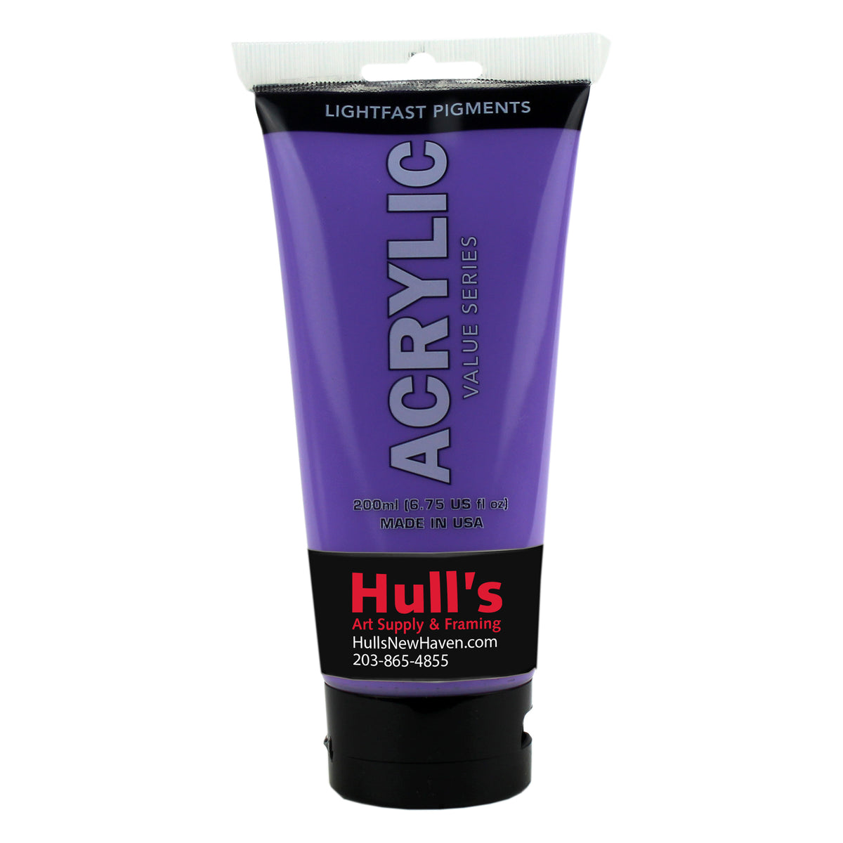 HULLS ACRYLIC 200ml TUBE BRILLIANT PURPLE