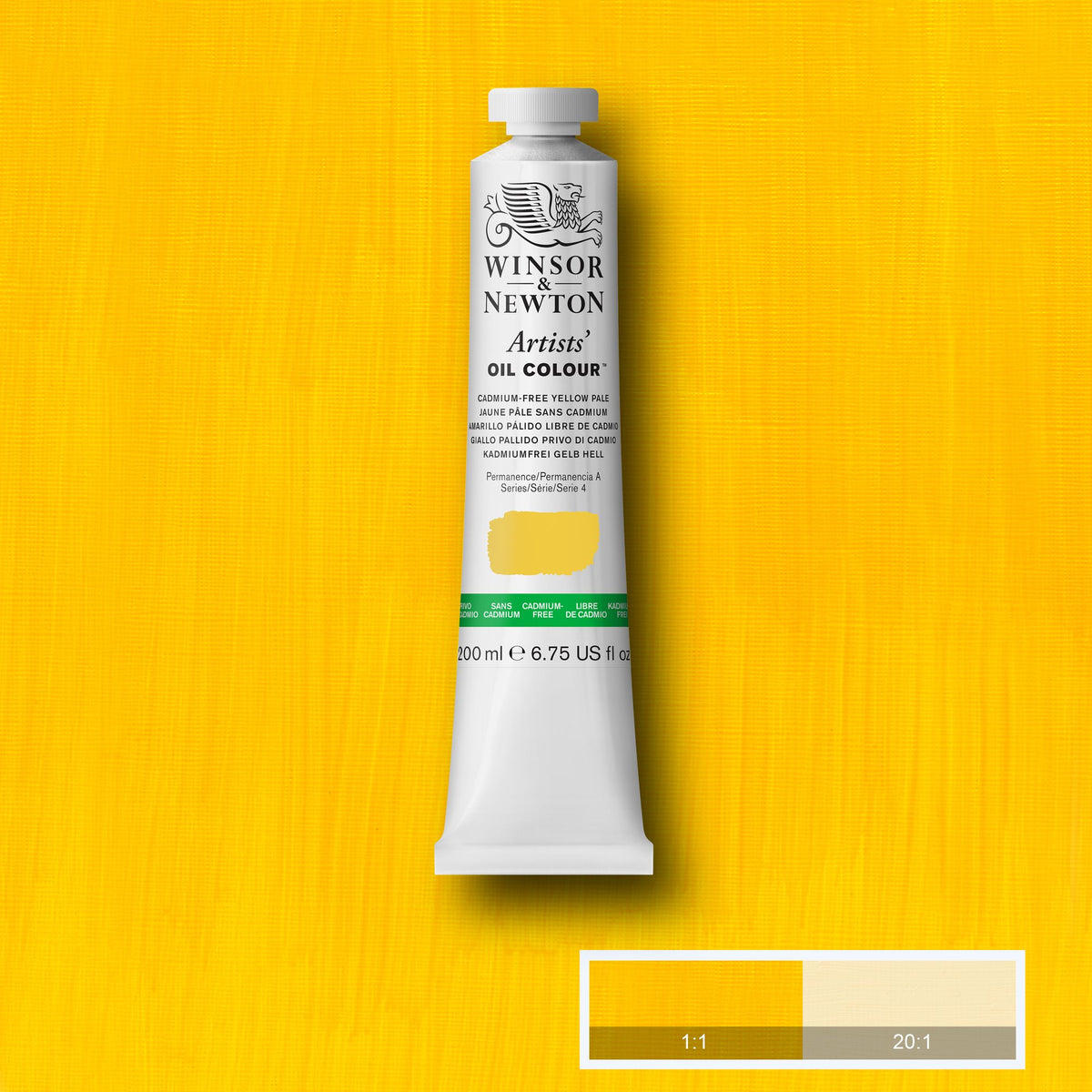 W&amp;N ARTISTS&#39; OIL COLOR CADMIUM-FREE YELLOW PALE 200ml