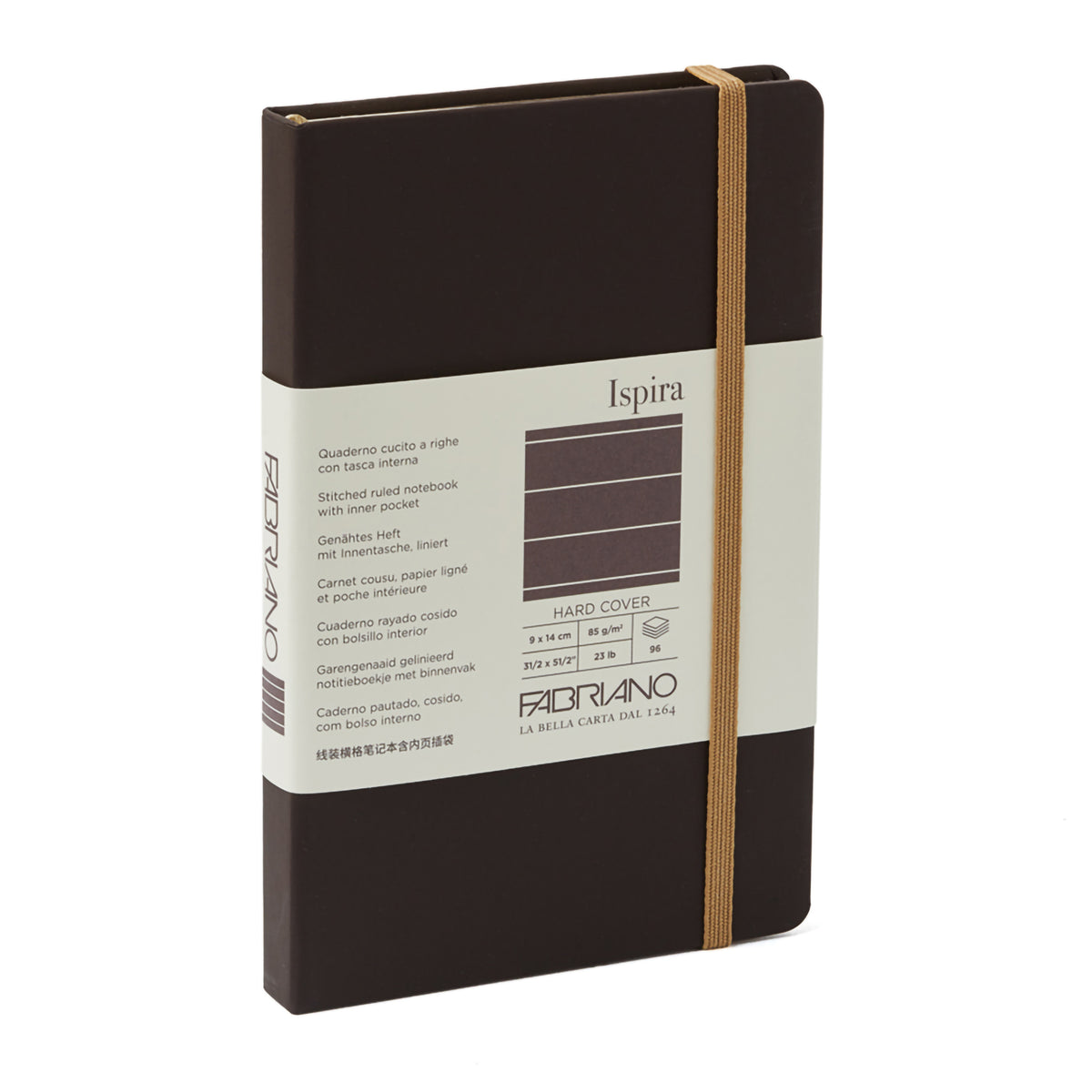 ISPIRA HARDCOVER 3.5&quot;x5.5&quot; LINED BROWN