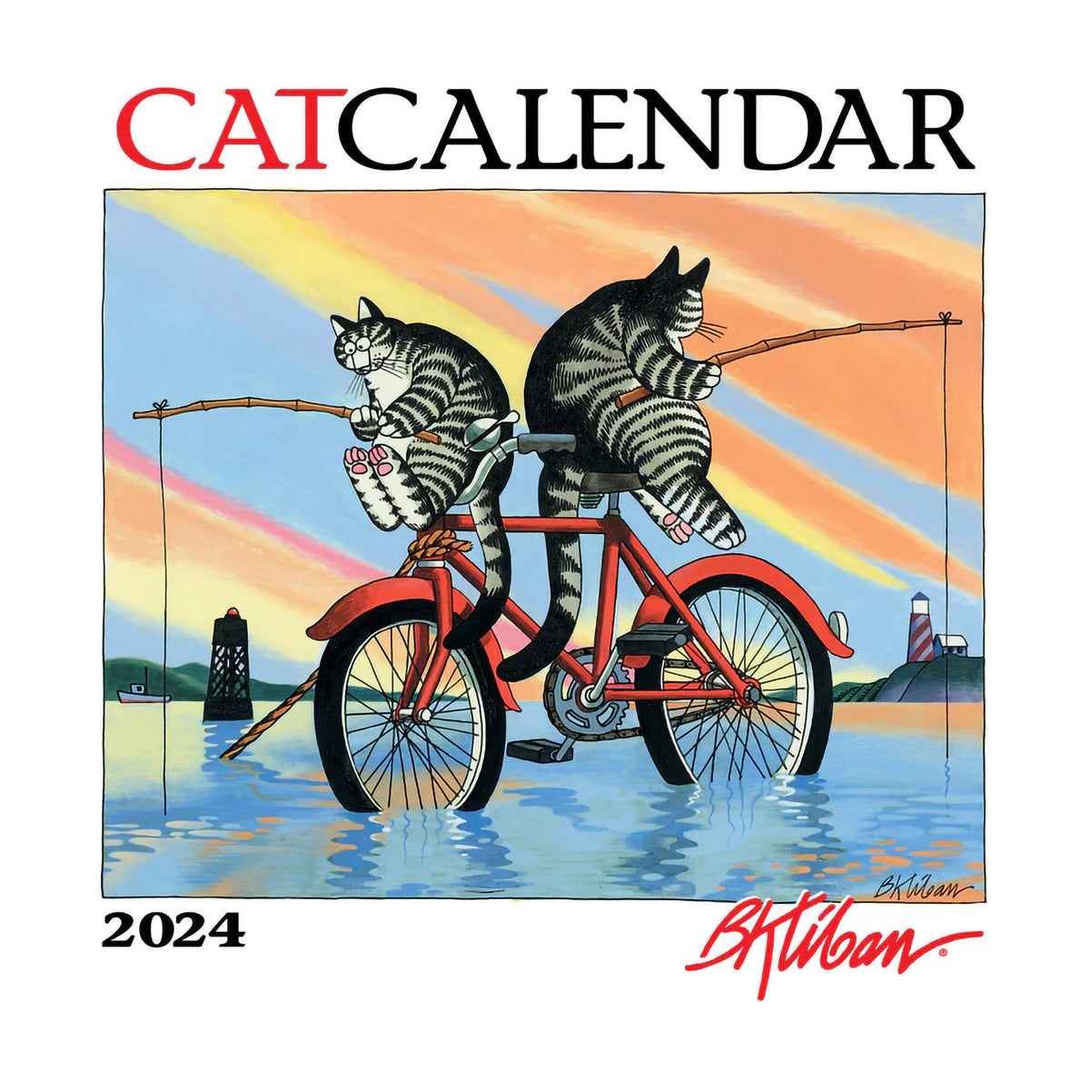 2024 The Artful Cat - Square Wall Calendar